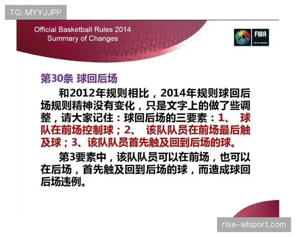 篮球“后场规则”详解：何时违例？如何判定？